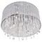 Cwi Lighting 6 Light Drum Shade Flush Mount With Chrome Finish 5562C16C Clear